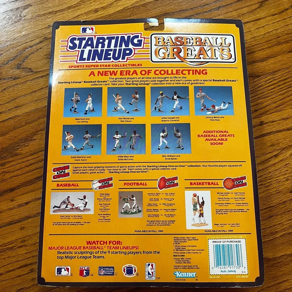 Vintage Starting‎ Lineup Baseball Greats Babe Ruth & Lou Gehrig Figures NIB